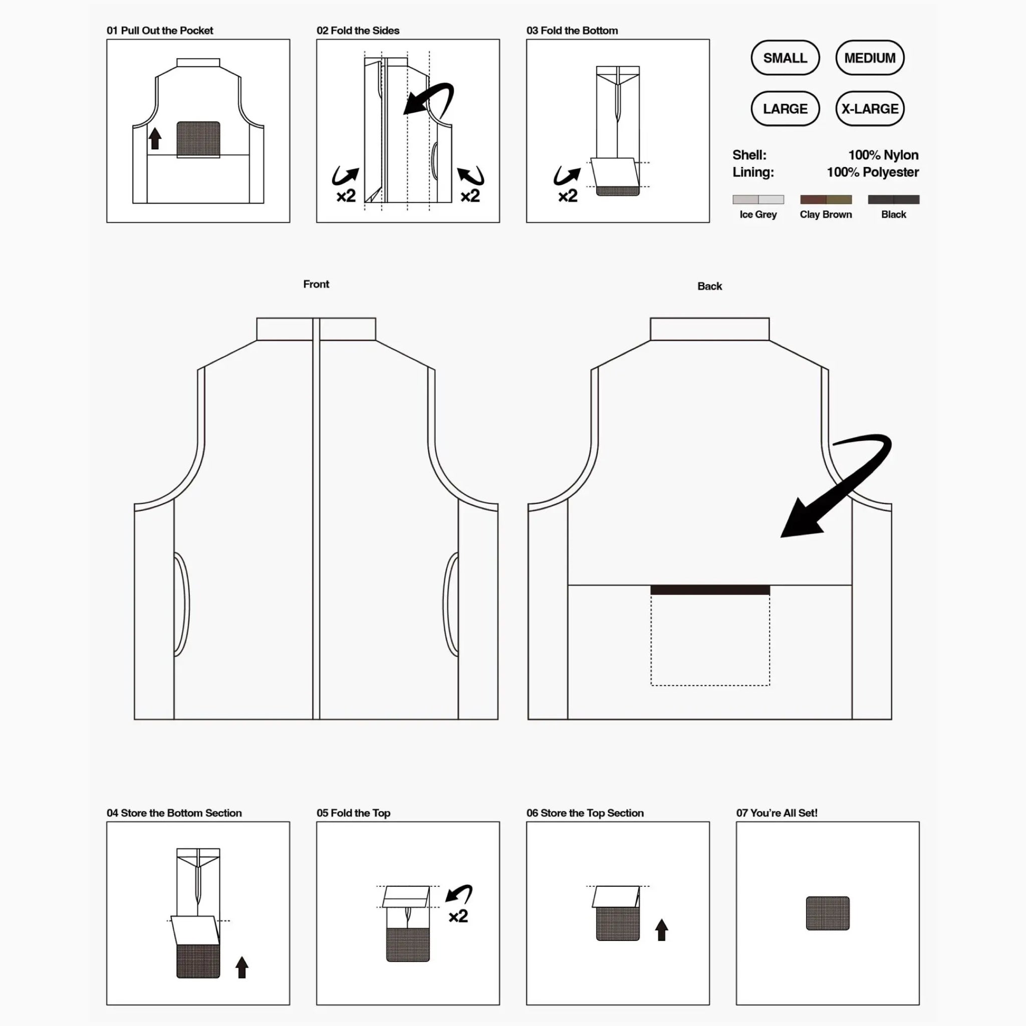 BEIMAR】Nylon Light Weight Packable Vest | Knowledge Studio